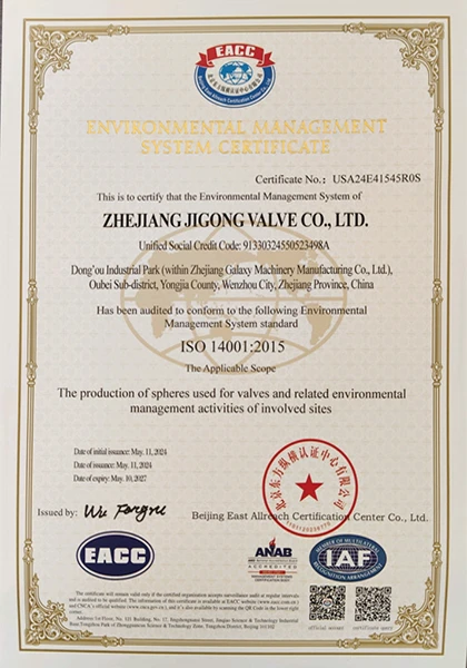 Environmental Management System Certificate Environmental Management System Certificate