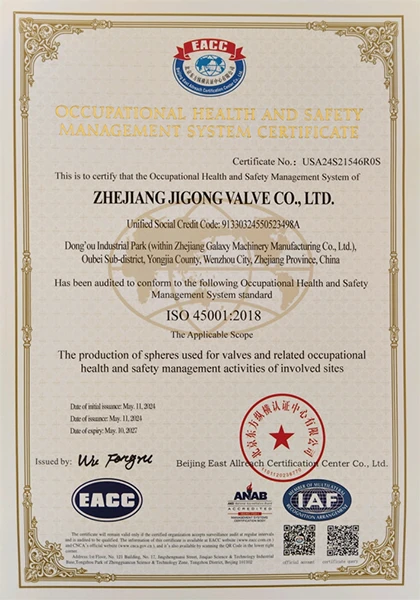 Occupational Health And Safety Management System Certificate Occupational Health And Safety Management System Certificate